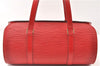 Authentic Louis Vuitton Epi Soufflot Hand Bag Red M52227 LV 9065F