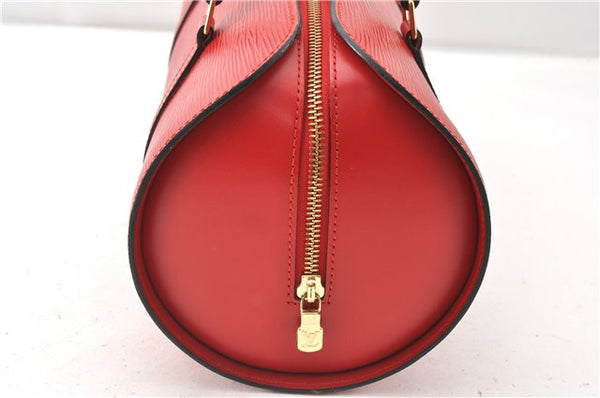 Authentic Louis Vuitton Epi Soufflot Hand Bag Red M52227 LV 9065F