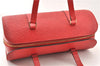 Authentic Louis Vuitton Epi Soufflot Hand Bag Red M52227 LV 9065F