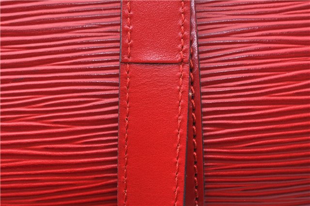 Authentic Louis Vuitton Epi Soufflot Hand Bag Red M52227 LV 9065F