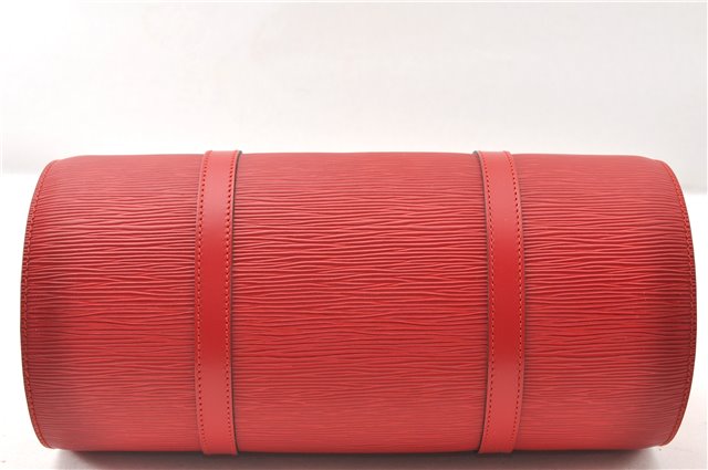 Authentic Louis Vuitton Epi Soufflot Hand Bag Red M52227 LV 9065F