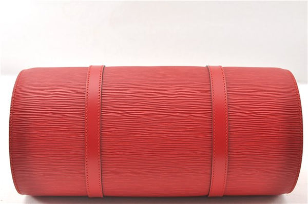Authentic Louis Vuitton Epi Soufflot Hand Bag Red M52227 LV 9065F