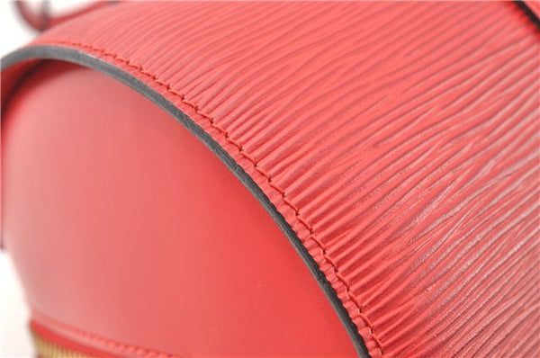 Authentic Louis Vuitton Epi Soufflot Hand Bag Red M52227 LV 9065F