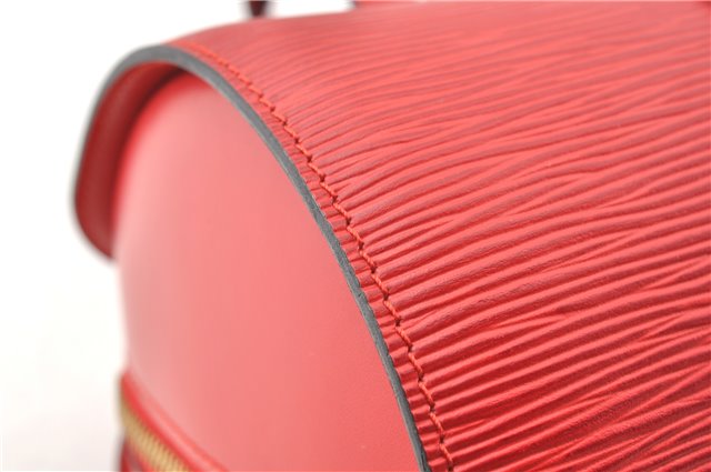 Authentic Louis Vuitton Epi Soufflot Hand Bag Red M52227 LV 9065F