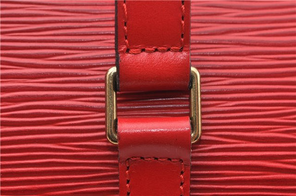 Authentic Louis Vuitton Epi Soufflot Hand Bag Red M52227 LV 9065F
