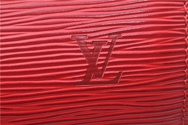 Authentic Louis Vuitton Epi Soufflot Hand Bag Red M52227 LV 9065F