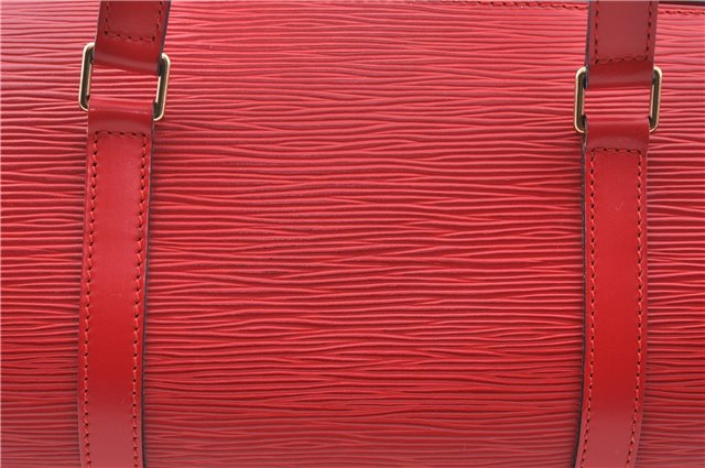 Authentic Louis Vuitton Epi Soufflot Hand Bag Red M52227 LV 9065F