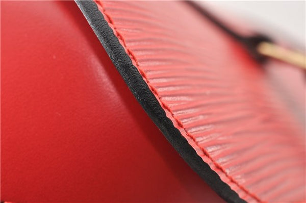 Authentic Louis Vuitton Epi Soufflot Hand Bag Red M52227 LV 9065F