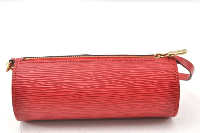 Authentic Louis Vuitton Epi Soufflot Hand Bag Red M52227 LV 9065F