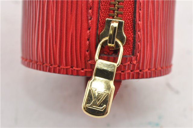 Authentic Louis Vuitton Epi Soufflot Hand Bag Red M52227 LV 9065F