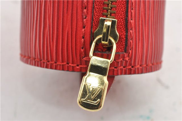 Authentic Louis Vuitton Epi Soufflot Hand Bag Red M52227 LV 9065F