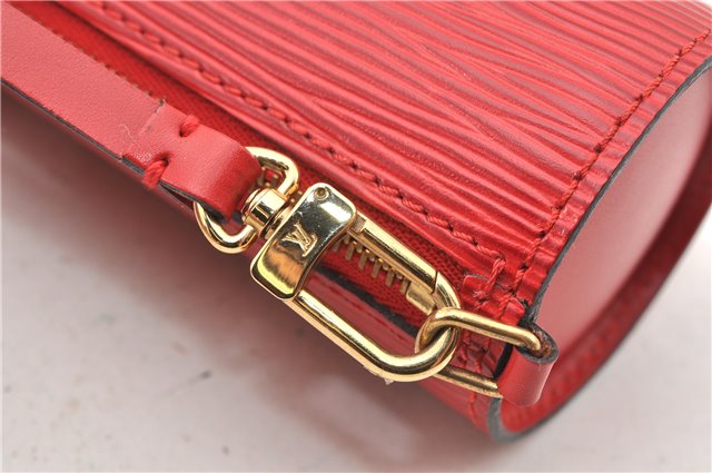 Authentic Louis Vuitton Epi Soufflot Hand Bag Red M52227 LV 9065F