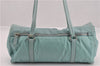 Authentic PRADA Nylon Tessuto Leather Shoulder Hand Bag Purse Light Blue 9066F
