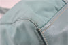 Authentic PRADA Nylon Tessuto Leather Shoulder Hand Bag Purse Light Blue 9066F