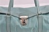 Authentic PRADA Nylon Tessuto Leather Shoulder Hand Bag Purse Light Blue 9066F