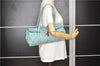 Authentic PRADA Nylon Tessuto Leather Shoulder Hand Bag Purse Light Blue 9066F