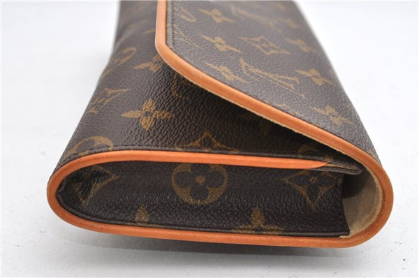 Authentic Louis Vuitton Monogram Pochette Twin GM Shoulder Bag M51852 LV 9068F