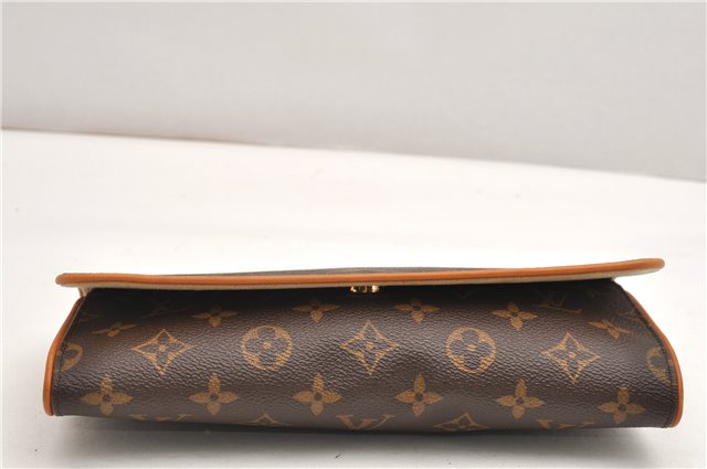 Authentic Louis Vuitton Monogram Pochette Twin GM Shoulder Bag M51852 LV 9068F