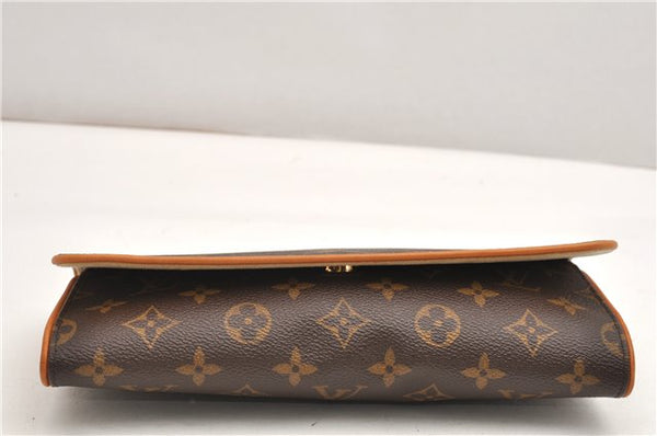 Authentic Louis Vuitton Monogram Pochette Twin GM Shoulder Bag M51852 LV 9068F