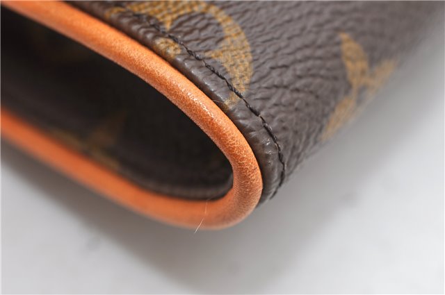 Authentic Louis Vuitton Monogram Pochette Twin GM Shoulder Bag M51852 LV 9068F