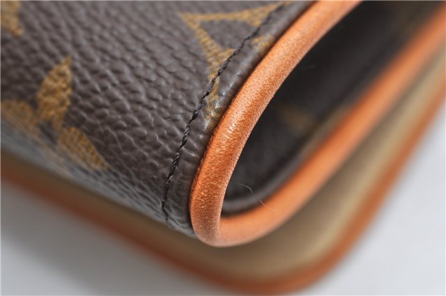 Authentic Louis Vuitton Monogram Pochette Twin GM Shoulder Bag M51852 LV 9068F