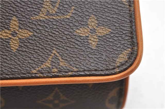 Authentic Louis Vuitton Monogram Pochette Twin GM Shoulder Bag M51852 LV 9068F
