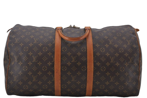 Authentic Louis Vuitton Monogram Keepall 55 Travel Boston Bag M41424 LV 9069D