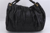 Authentic MIU MIU Leather 2Way Shoulder Tote Bag Black 9074E