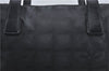 Auth CHANEL New Travel Line 2Way Shoulder Hand Bag Nylon Leather Black 9076D