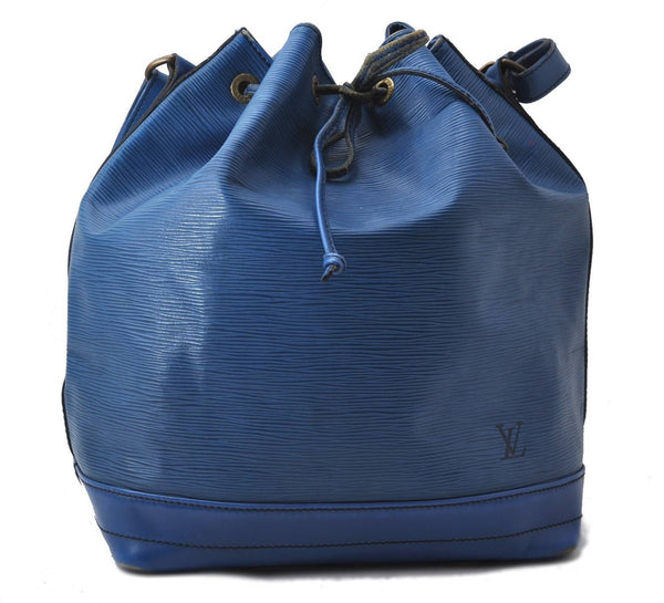 Authentic Louis Vuitton Epi Noe Blue Shoulder Bag M44005 LV 9077C