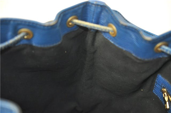 Authentic Louis Vuitton Epi Noe Blue Shoulder Bag M44005 LV 9077C