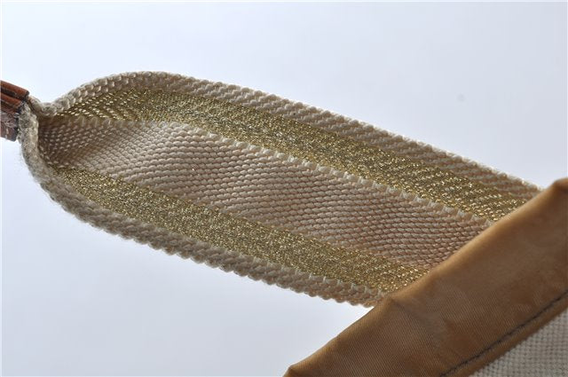 Authentic GUCCI Shoulder Tote Bag GG Nylon Leather 189669 Beige Brown 9077D