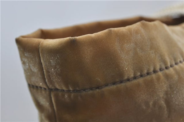 Authentic GUCCI Shoulder Tote Bag GG Nylon Leather 189669 Beige Brown 9077D