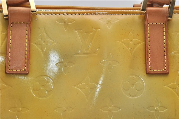 Authentic Louis Vuitton Vernis Columbus Shoulder Tote Bag Yellow M91028 LV 9079D