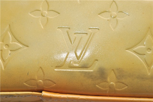 Authentic Louis Vuitton Vernis Columbus Shoulder Tote Bag Yellow M91028 LV 9079D