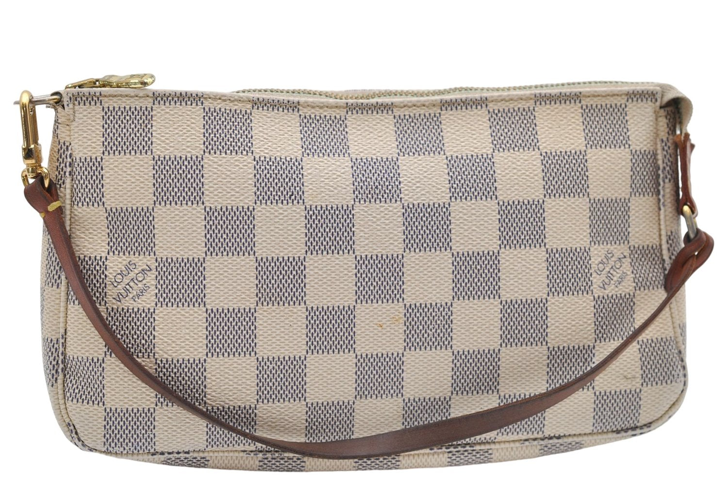 Authentic Louis Vuitton Damier Azur Pochette Accessoires Pouch N51986 LV 9081D