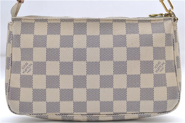 Authentic Louis Vuitton Damier Azur Pochette Accessoires Pouch N51986 LV 9081D