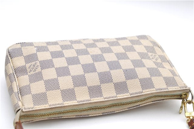 Authentic Louis Vuitton Damier Azur Pochette Accessoires Pouch N51986 LV 9081D