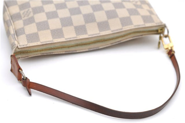 Authentic Louis Vuitton Damier Azur Pochette Accessoires Pouch N51986 LV 9081D