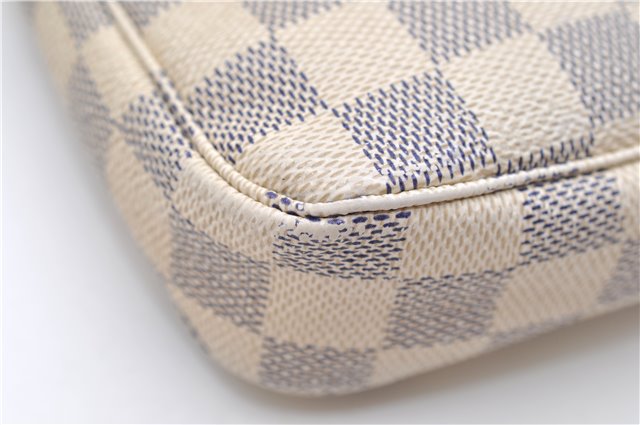 Authentic Louis Vuitton Damier Azur Pochette Accessoires Pouch N51986 LV 9081D