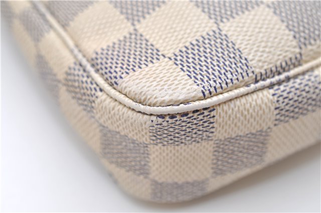 Authentic Louis Vuitton Damier Azur Pochette Accessoires Pouch N51986 LV 9081D