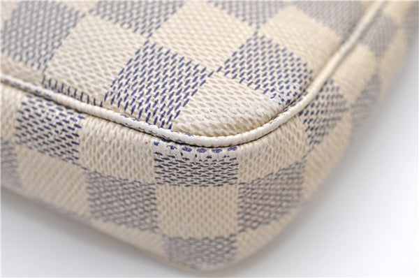 Authentic Louis Vuitton Damier Azur Pochette Accessoires Pouch N51986 LV 9081D