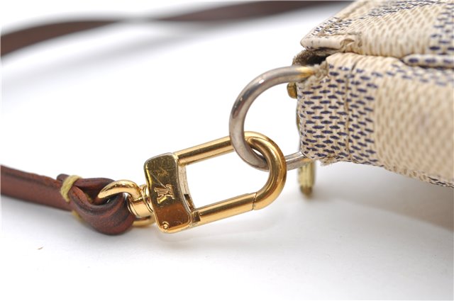 Authentic Louis Vuitton Damier Azur Pochette Accessoires Pouch N51986 LV 9081D