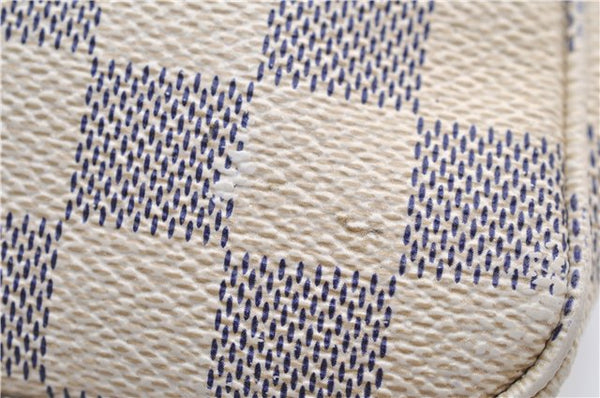 Authentic Louis Vuitton Damier Azur Pochette Accessoires Pouch N51986 LV 9081D