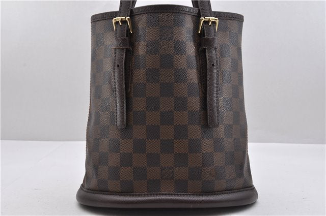 Authentic Louis Vuitton Damier Marais Bucket Shoulder Bag N42240 LV 9083C