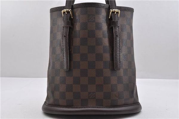 Authentic Louis Vuitton Damier Marais Bucket Shoulder Bag N42240 LV 9083C