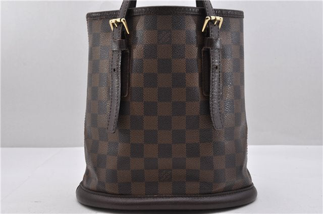 Authentic Louis Vuitton Damier Marais Bucket Shoulder Bag N42240 LV 9083C