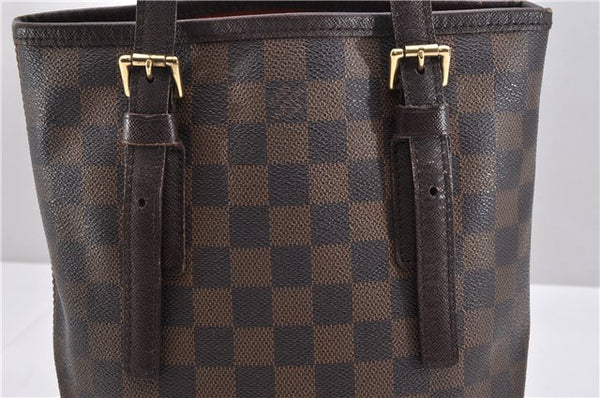Authentic Louis Vuitton Damier Marais Bucket Shoulder Bag N42240 LV 9083C