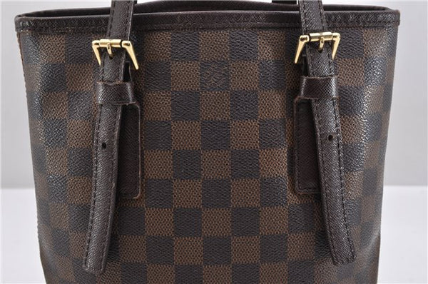 Authentic Louis Vuitton Damier Marais Bucket Shoulder Bag N42240 LV 9083C