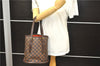 Authentic Louis Vuitton Damier Marais Bucket Shoulder Bag N42240 LV 9083C